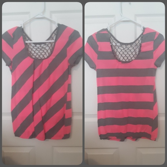 Maurices Grey & Pink Shirt - Picture 1 of 1